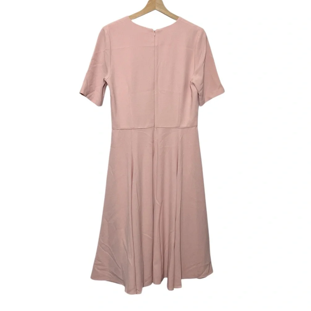 Gal Meets Glam Edith Midi Dress Pink Fit & Flare Short Sleeve Size‎ 10 - Picture 5 of 10